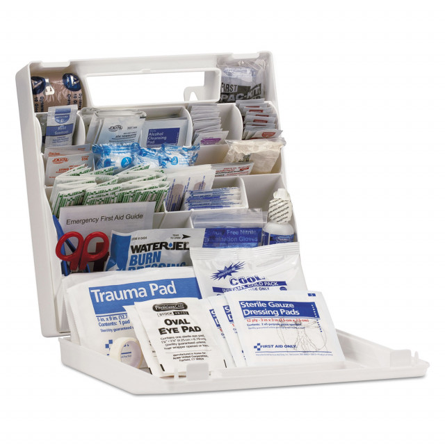 First Aid Only 223-U 25-Person First Aid Kit in Plastice Case with Dividers, White
