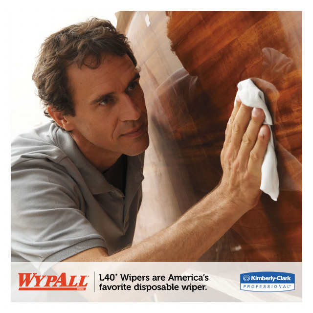 WypAll® X50 Cloths, POP-UP Box, 9 1/10 x 12 1/2, White, 176