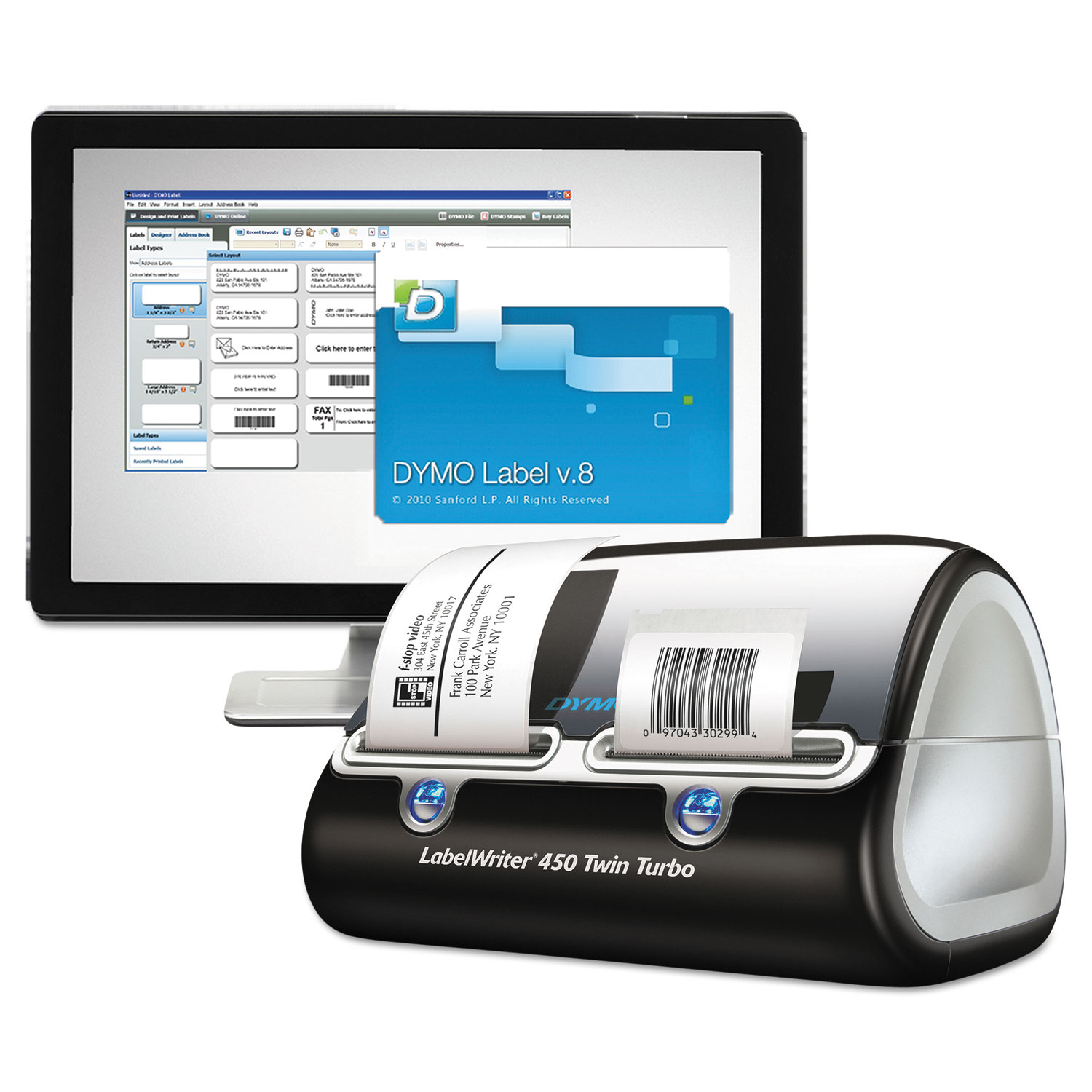 DYMO® LabelWriter 450 Twin Turbo Label Printer, 71 Labels/min Print Speed,  5.5 x 8.4 x 7.4 | Quipply