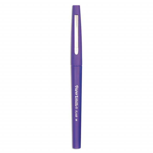 Paper Mate Guard Flair Medium Point Pen, Purple Ink - 12 Pack