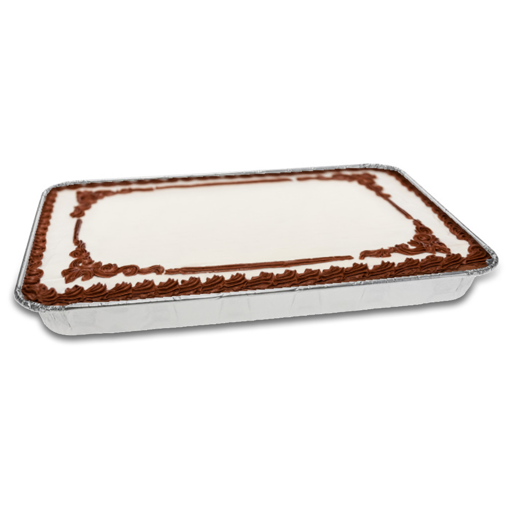 Pactiv Aluminum 1/4 Sheet Cake Pan, Y604245, Silver, 12.25