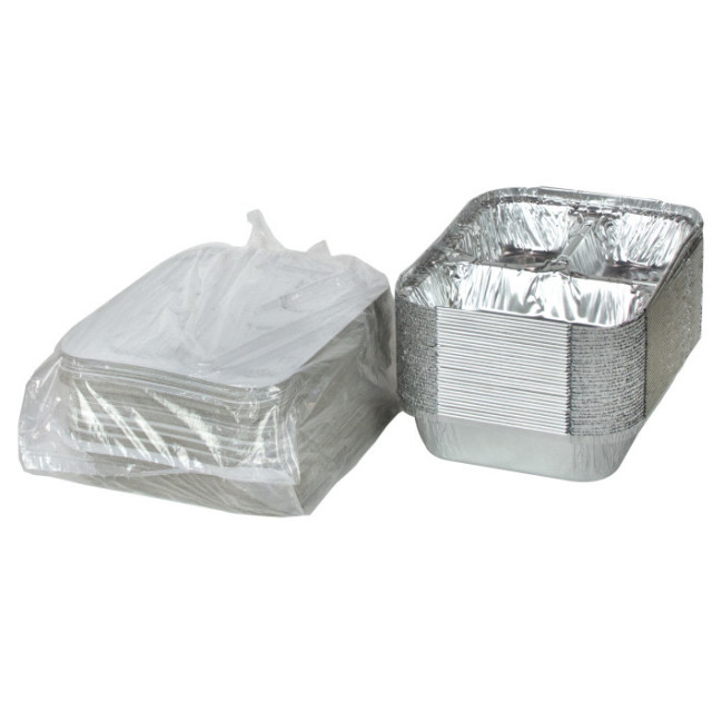 Goederen Waarschijnlijk Nuchter Pactiv Aluminum Foil 3 Compartment Food Container Tray Combo with Board  Lid, Y7139TP, 24 oz., 8 X 5.875 X 1.5 | 200/Case | Quipply