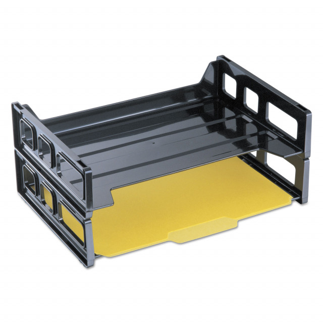 Recycled Plastic Side Load Desk Trays, 2 Sections, Letter Size Files, 13 Recycled Plastic Side Load Desk Trays, 2 Sections, Letter Size Files, 13