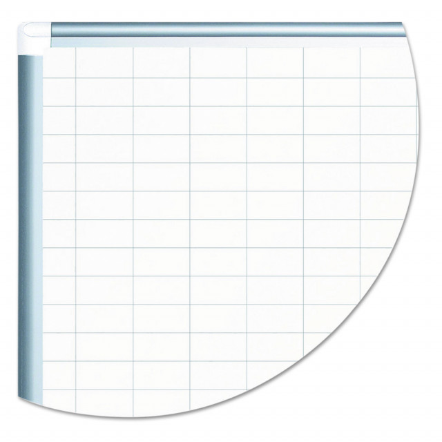 MasterVision Magnetic Steel Dry-Erase Planning Board, 1 x 2 Grid, Aluminum Frame, 24 x 36