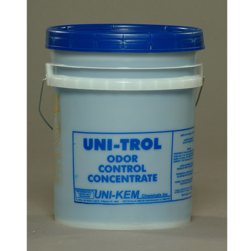 Uni-Kem Chemicals Unitrol Odor Control Disinfectant Blue, 5 gal., Pail,  Characteristic, Liquid, 1 Each/Pail