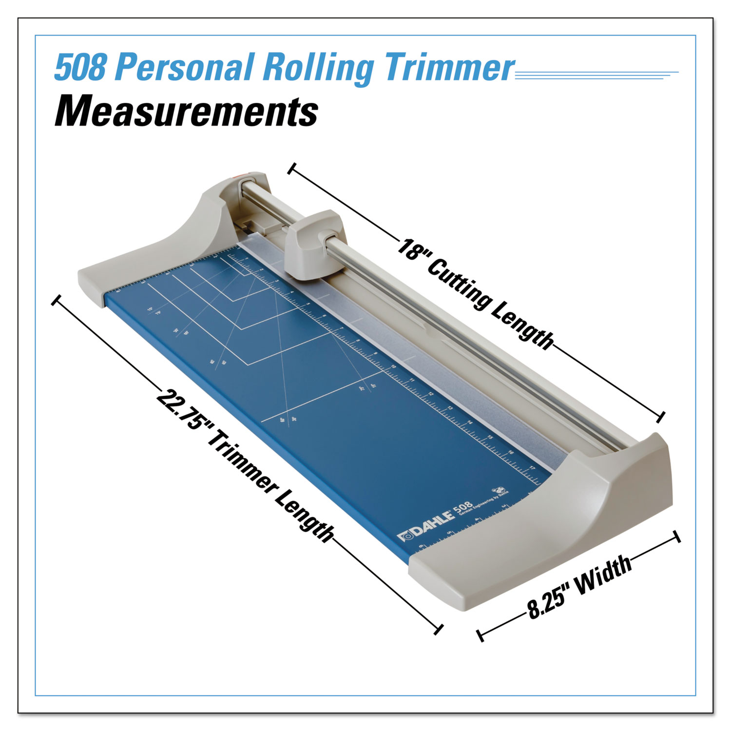 Paper Trimmer, Rotary Paper Cutter, 18 Cut Length, 36 Sheet