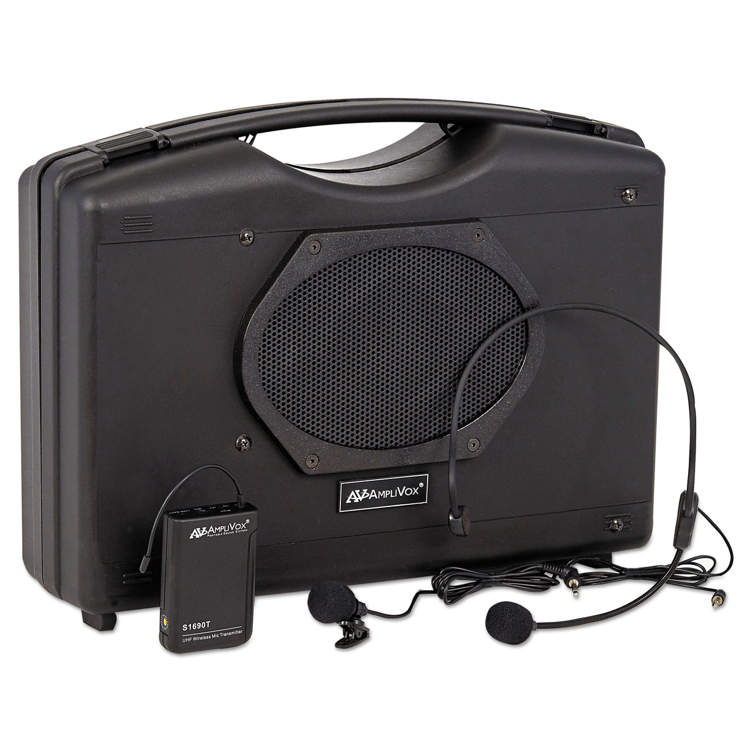 AmpliVox® Bluetooth Audio Portable Buddy with Wireless Handsfree Mic, 50W,  Black Quipply