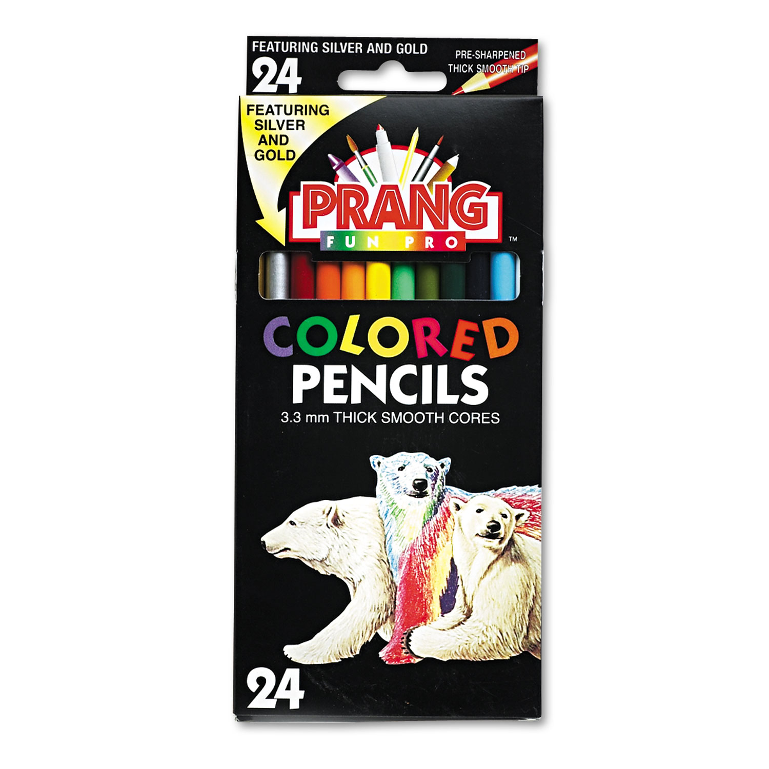 Prang® Duo-Color Colored Pencil Sets, 3 mm, 2B (#1), Assorted Lead