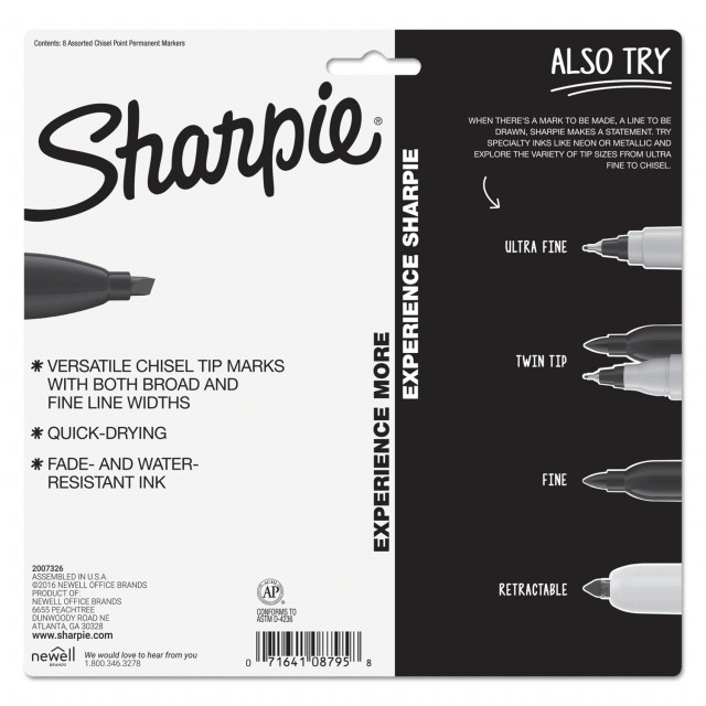 Sharpie Fine Point Permanent Marker, Assorted Colors - 8 pack