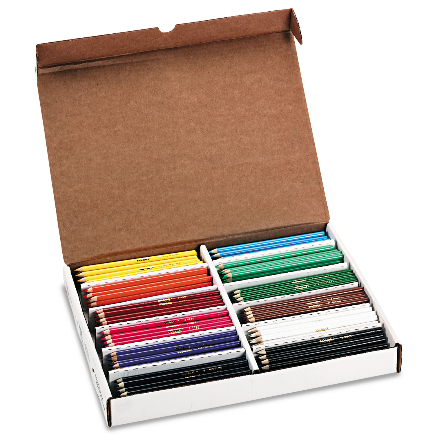 Prang Thick Core Colored Pencils, Assorted Colors, 3.3 mm Core, 24 per Pack, 3 Packs