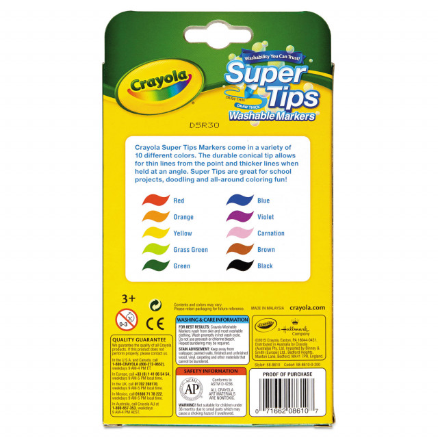 Crayola Super Tips Markers (2015): What's Inside the Box, 20 and