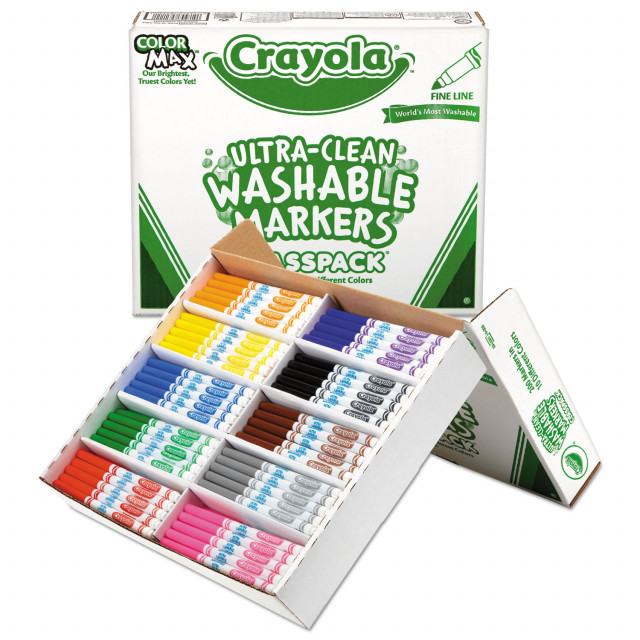 Crayola® Fabric Marker Classpack, Ten Assorted Colors, 8