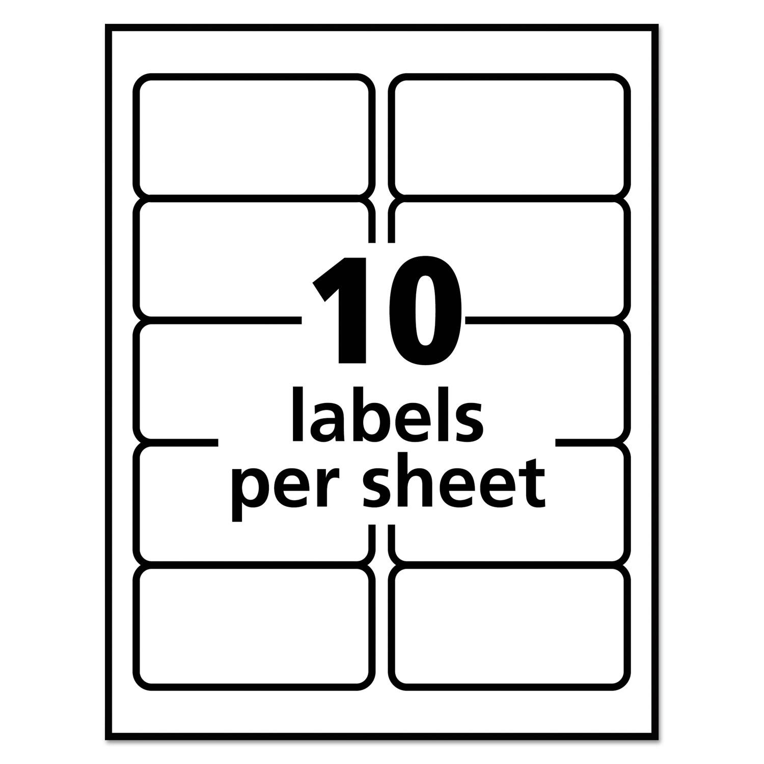 Avery Removable Labels 48 Per Sheet White (Pack of 1200) L4736REV-25