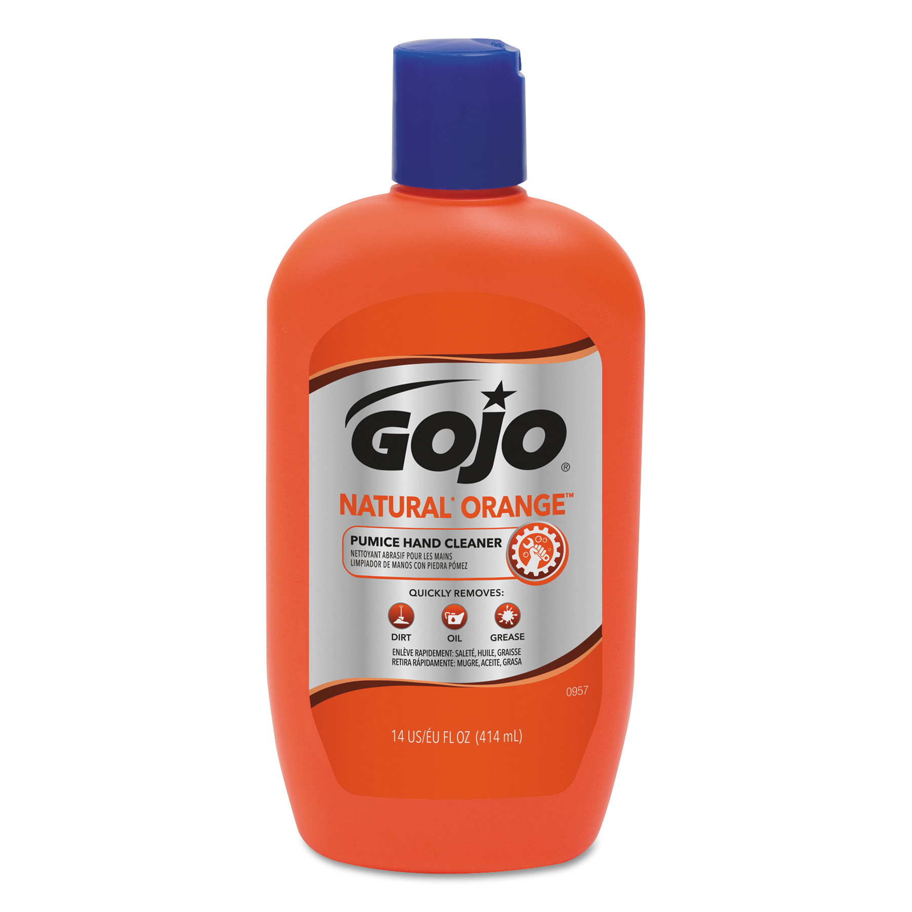 GOJO® NATURAL ORANGE Pumice Hand Cleaner, Citrus, 14 oz Bottle, 12/Carton  Quipply
