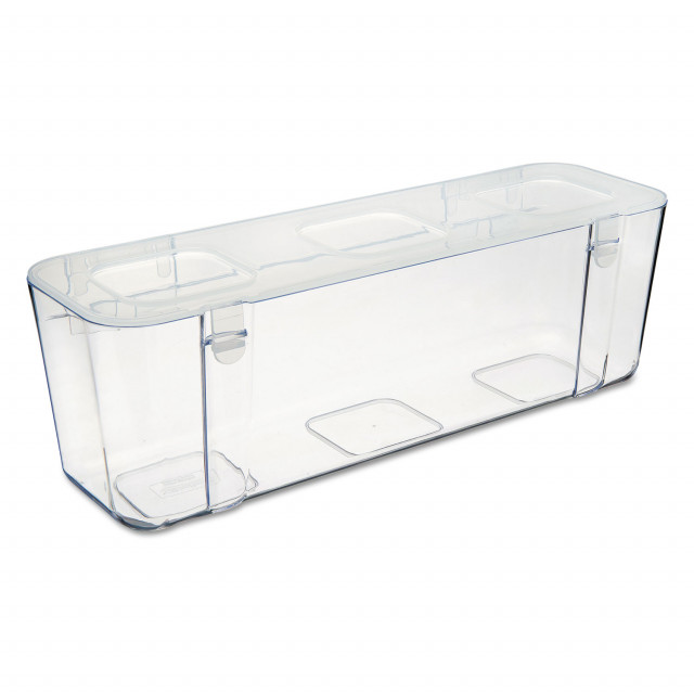 deflecto® Stackable Caddy Organizer Containers, Large, Clear