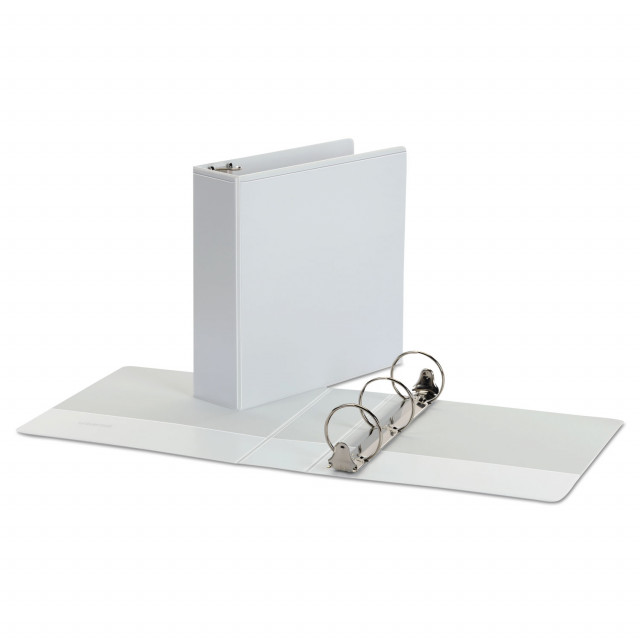 Samsill Economy 2 Inch Mini 3 Ring Binder, Made in The USA, Round Ring  Binder, Non-Stick Customizable Cover, White