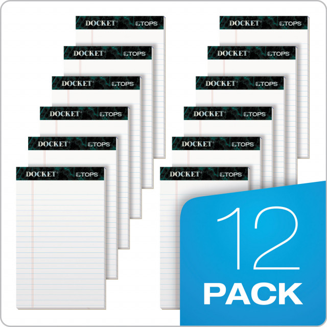Universal Recycled Self-Stick Note Pads, Lined, 4 x 6, Yellow, 100-Sheet, 12-Pack