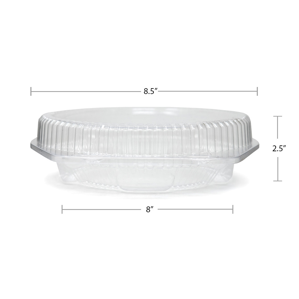  DFI LBH991 - 9 Clear Round Plastic Hinged Pie