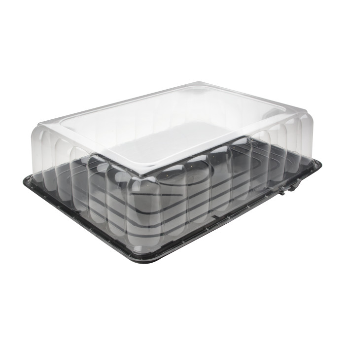 Amazon.com: Chefible Rectangle Cake Containers | Sturdy and Stackable |  High Top Design For One or Two Layer Cakes | 1/4 Size Cake Containers- Set  of 8 : Health & Household
