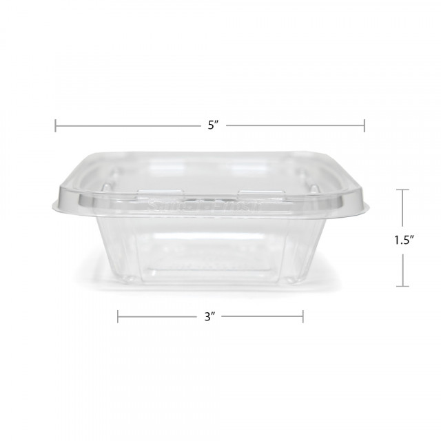Inline Plastics Safe-T-Fresh Food Container, TS8, Tamper Resistant Clear  Square, 8 oz., 240/Case
