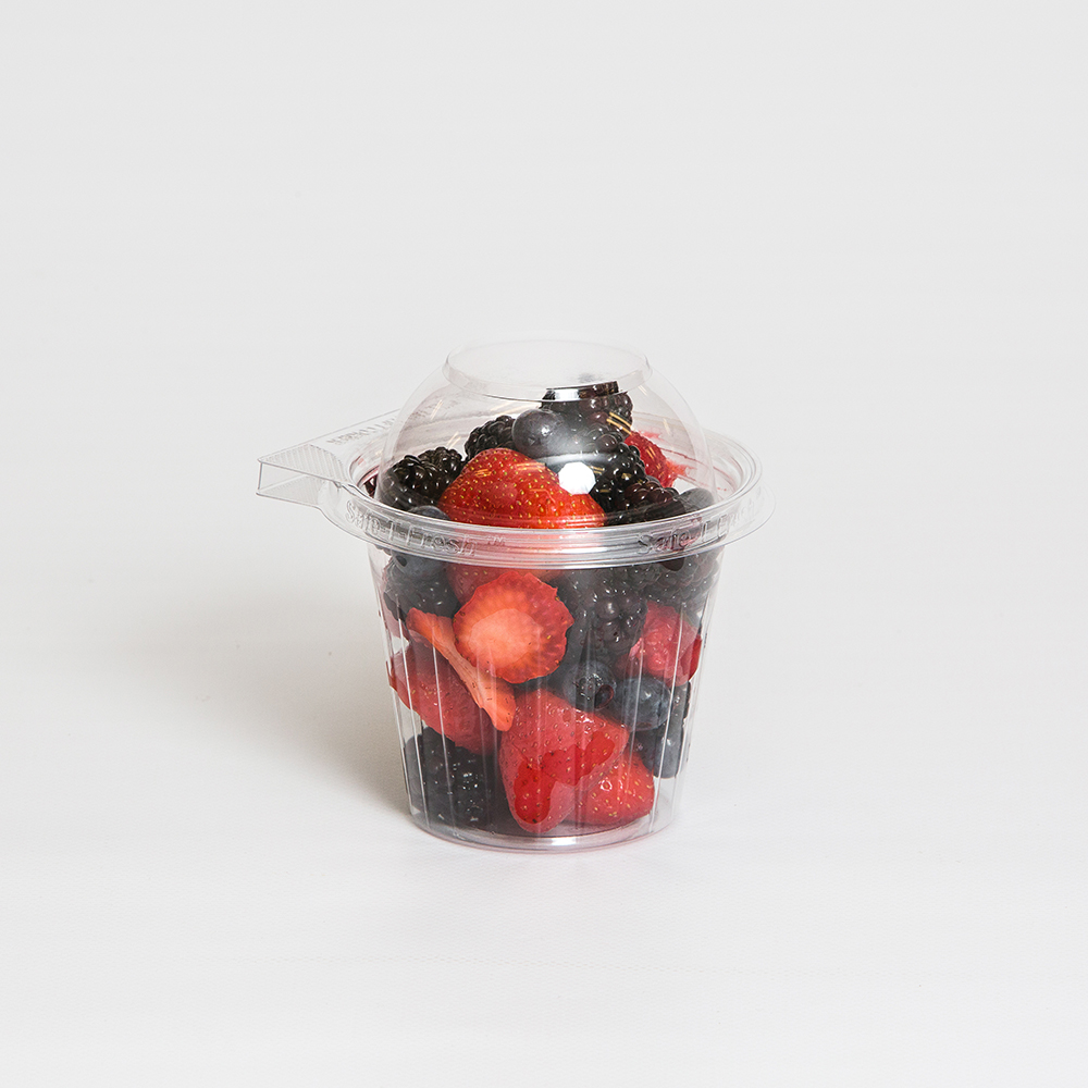16 oz Tamper Evident Plastic Fruit Cup - 232/Case