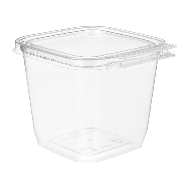 Inline Plastics Safe-T-Fresh 16 oz Clear Polyethylene Tamper Resistant Round Food Bowl | 240/Case