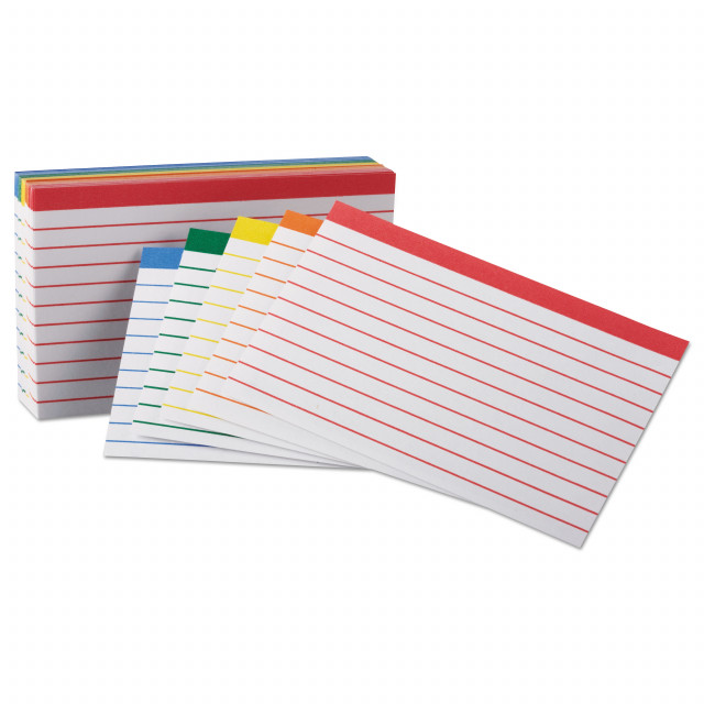 36 Wholesale Neon Ruled Index Cards - at 