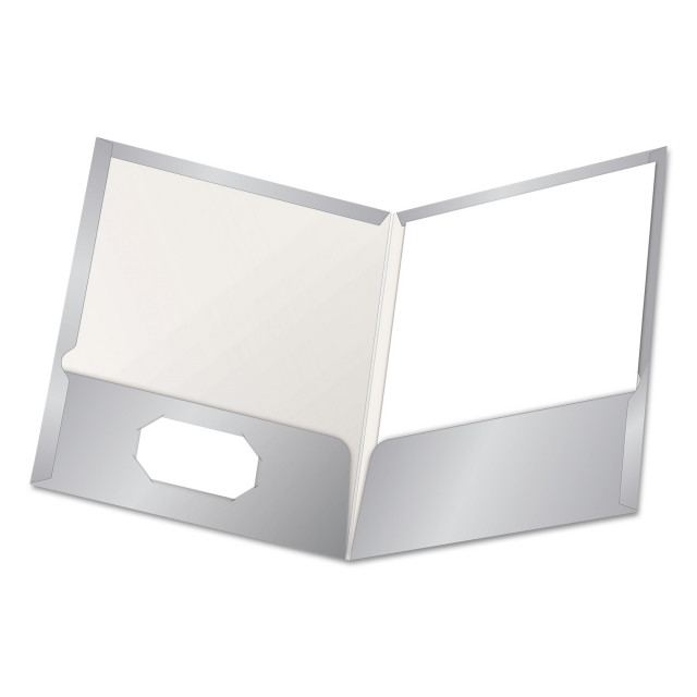 Better Office Products - Pocket folder - 2 compartments - for Letter - capacity: 100 sheets - gray (pack of 25)