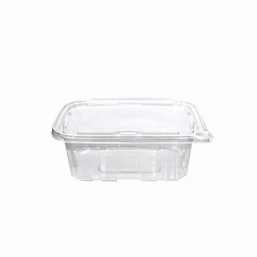RW Base 6 oz Rectangle Black Tin Container - with Hinged Lid - 100 count box