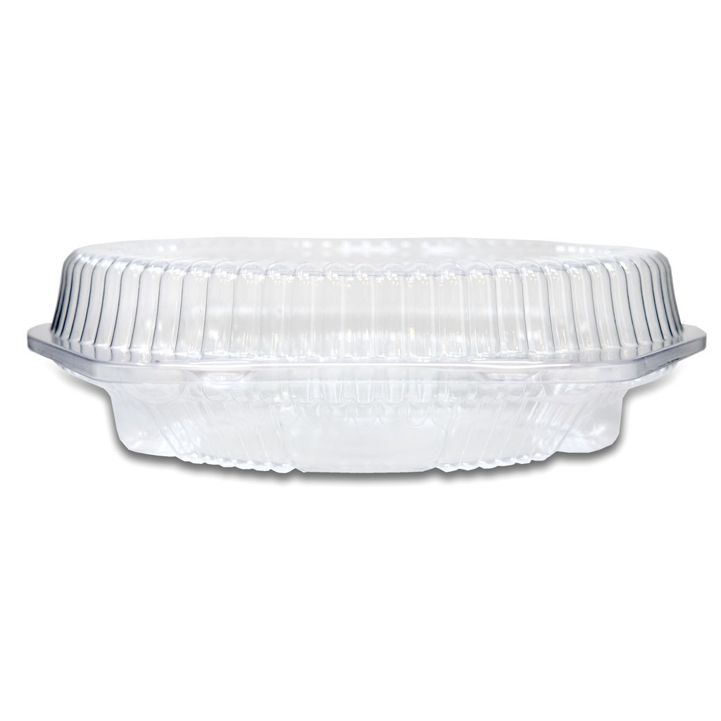 DFI Circular Hinged Pie Container, LBH-881, Clear OPS, For 8