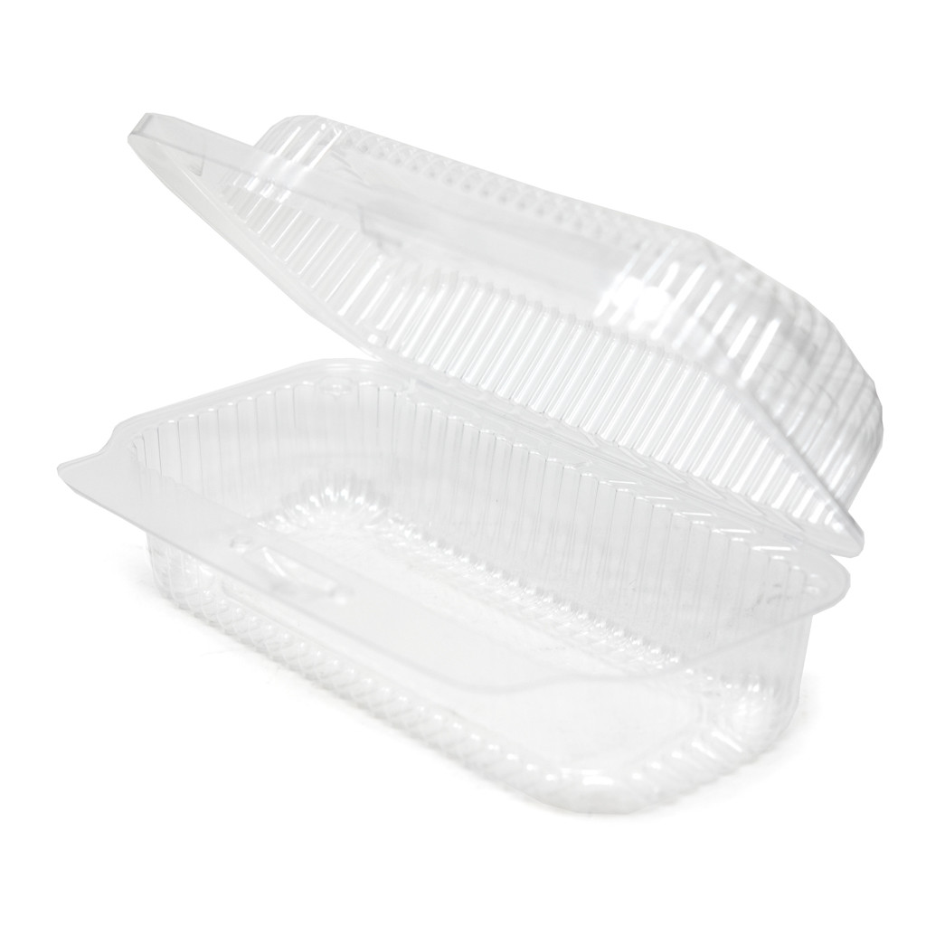 Detroit Forming Ops Plastic Food Container Clear, 5.75 inch Inside Length x 2.4 inch Inside Width x 2.5 inch Inside Depth | 250/Case