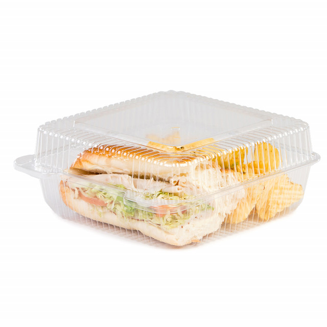 Detroit Forming OPS Utility Large Square Food Container, 8.25” X 8.75” X  3.5”, 200/Case