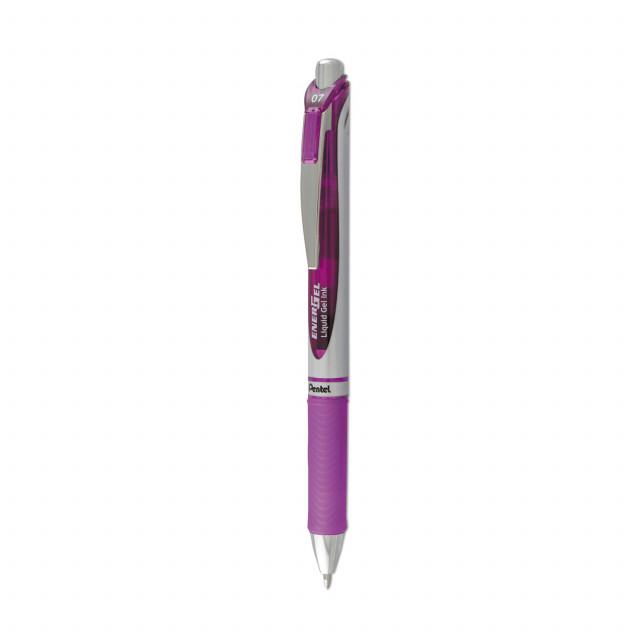 Pentel® EnerGel RTX Gel Pen, Retractable, Medium 0.7 mm, Violet Ink,  Violet/Gray Barrel