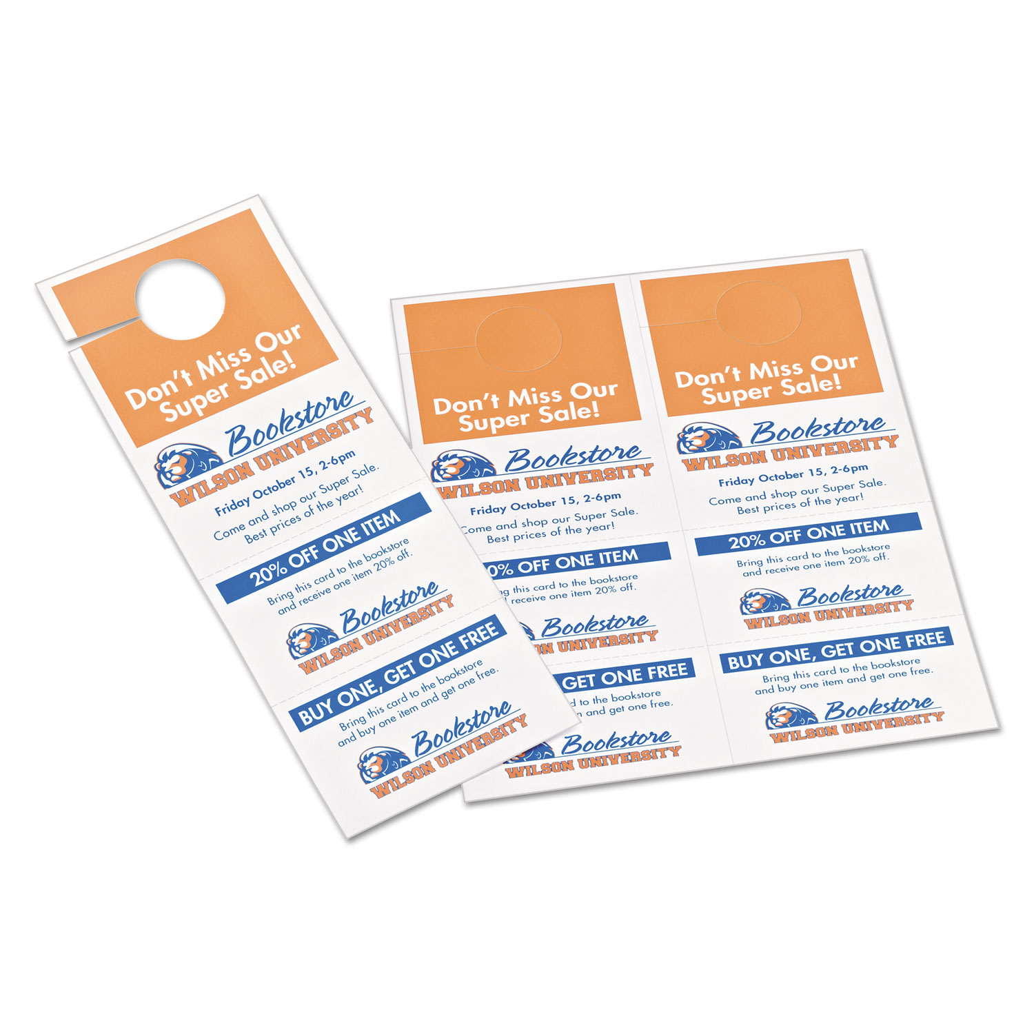 Avery Printable Door Hangers with Tear-Away Cards, 4.25 x 11