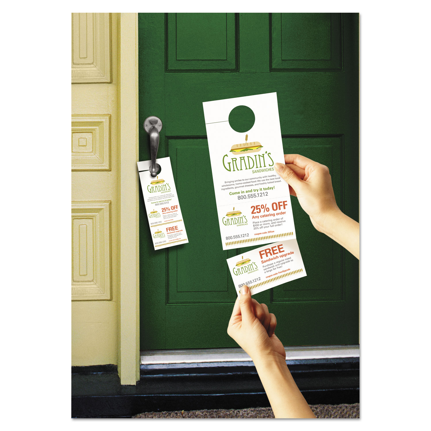 Door Hangers with Tear Off Coupons