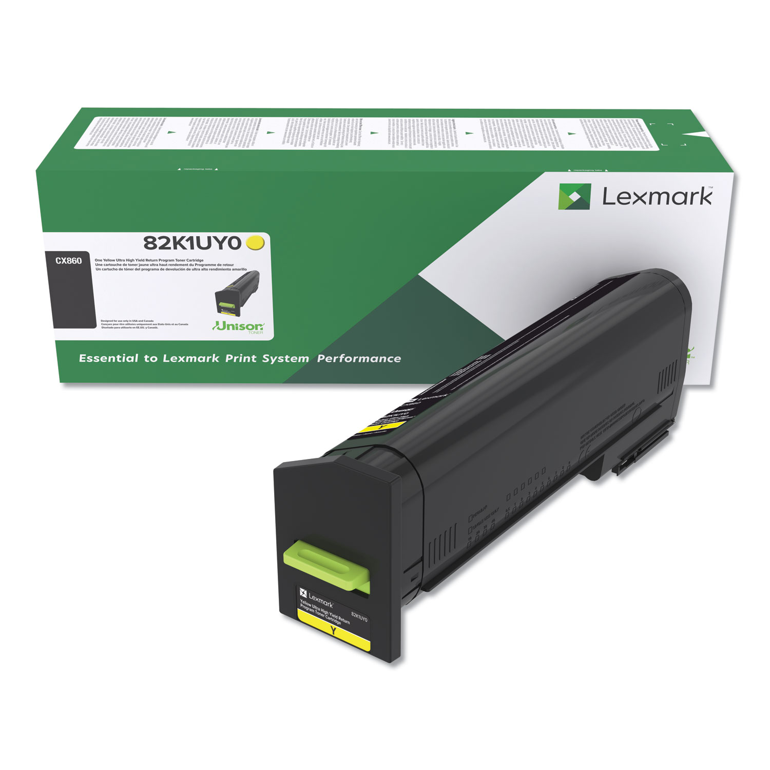 Lexmark™ 82K1UY0 Return Program Ultra High-Yield Toner, 55,000 Page-Yield,  Yellow