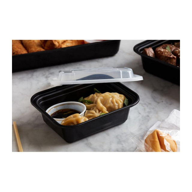 Pactiv 12 oz Plastic Meal Prep Food Containers w/ Lids, High