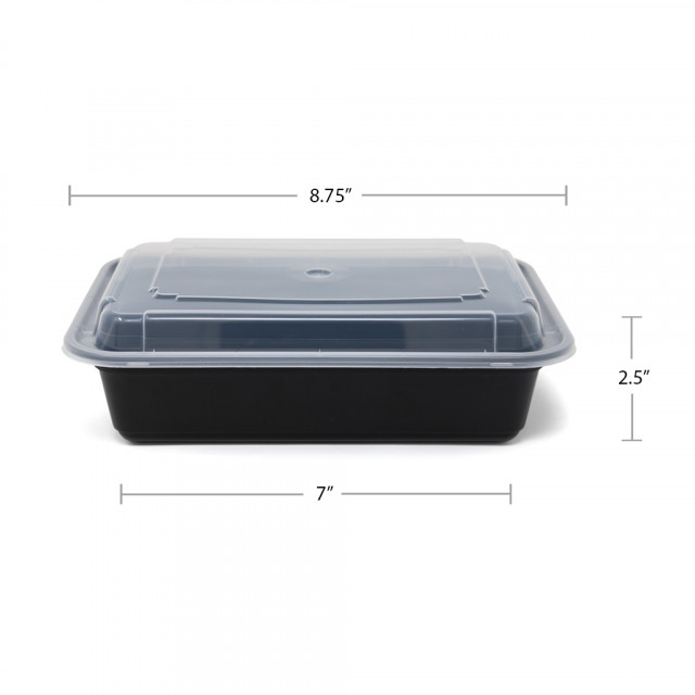 Pactiv 24 oz Plastic Meal Prep Food Containers w/ Lids, High Quality Made  in USA