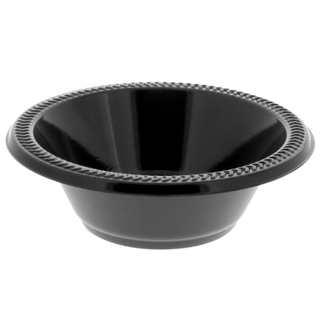 Yocup Company: Yocup 16 oz Black and Red Microwavable Plastic Bowl