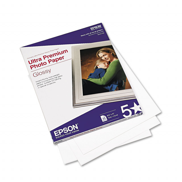 EPSON Glossy Photo Paper, letter size (5