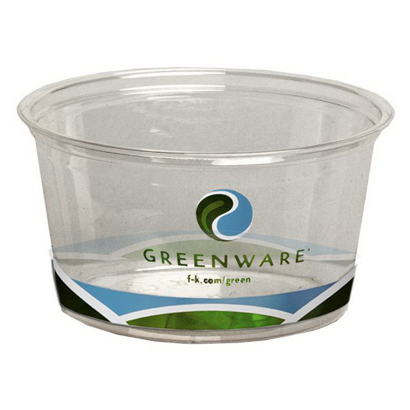 Fabri-Kal Greenware Printed GPC200 2 oz. Portion Souffle PLA Cup