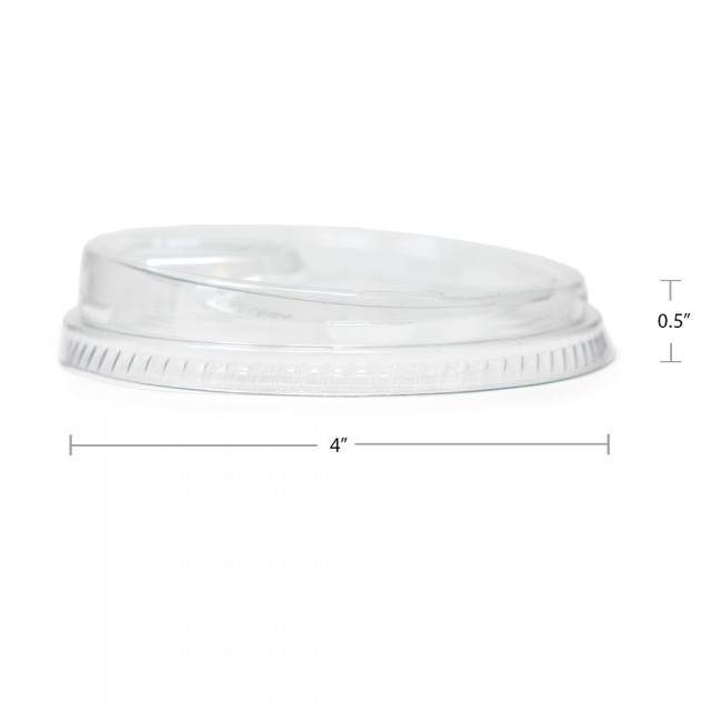 Square Clear Plastic Dome Lid - Fits 10 oz Aluminum Baking Cup - 4
