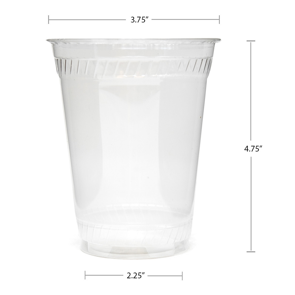 Choice 44 oz. Translucent Cold Cup Flat Lid with Straw Slot - 1000/Case