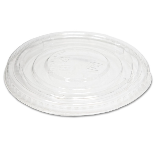 Fabri-Kal LKC16/24F Kal-Clear/Nexclear Clear Flat PET Lid for 5 oz