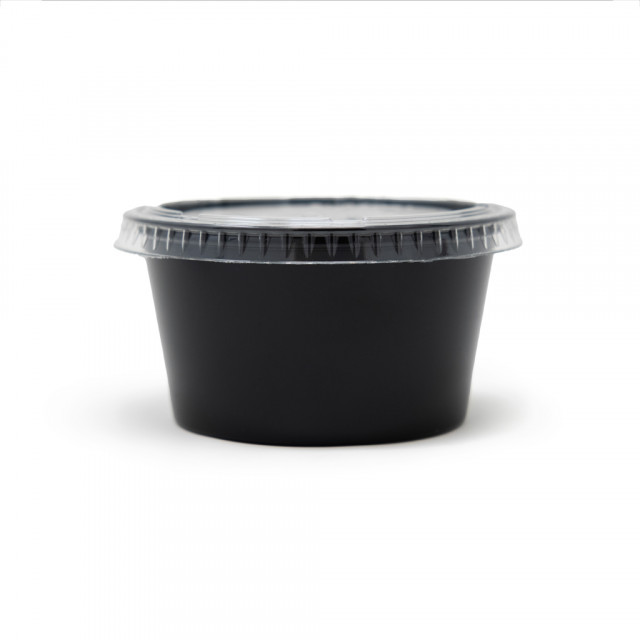 Black Plastic Pop Lock Coffee Cup Lid - Fits 8, 12, 16 and 20 oz - 100 Count Box