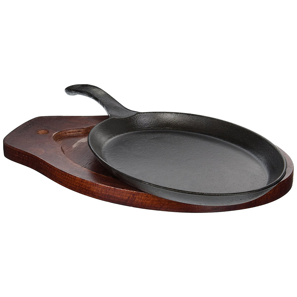 Acacia Wood Underliner for Cast Iron Oval Skillet