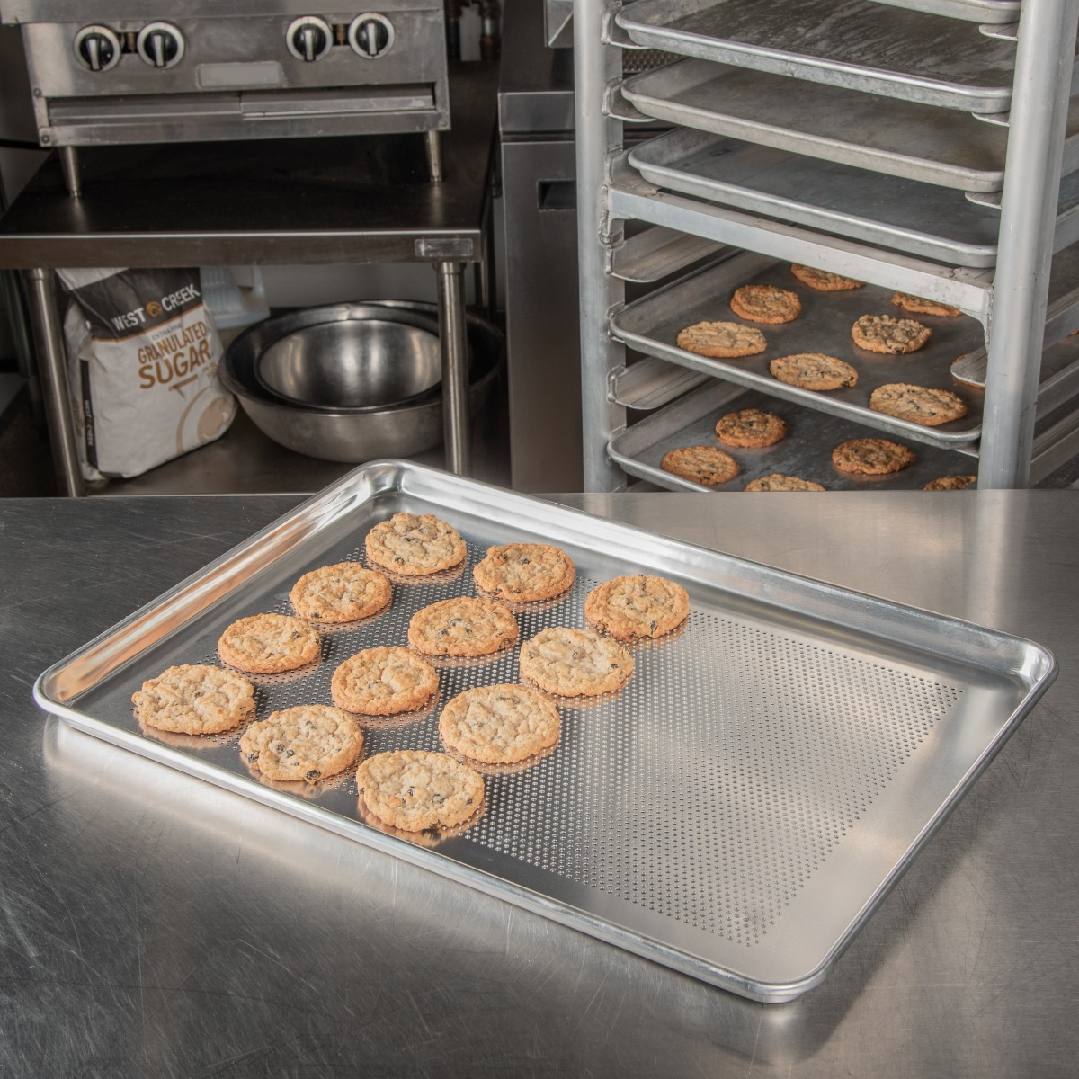 Perforated shop sheet pan