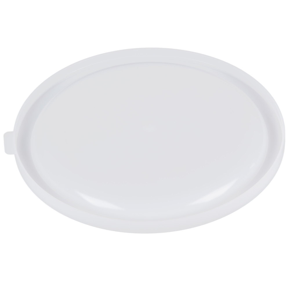Cambro Polyethylene Round Box Lid For 12 - 22 qt. Food Storage Boxes,  Natural White | 1/Each