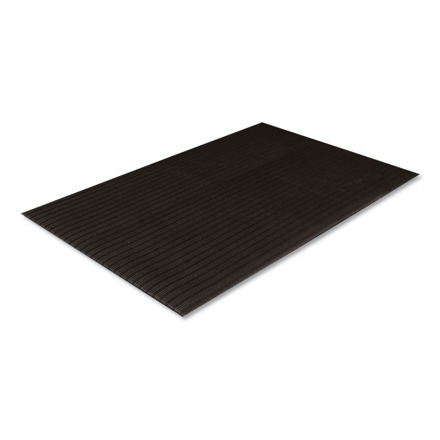Ribbed Vinyl Anti-Fatigue Mat, 36 x 60, Black Ribbed Vinyl Anti-Fatigue Mat, 36 x 60, Black