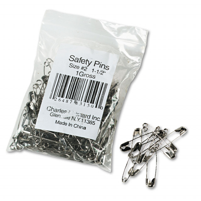 Silver Small Safety Pins Size 00 - 0.75 Inch 144 Pieces